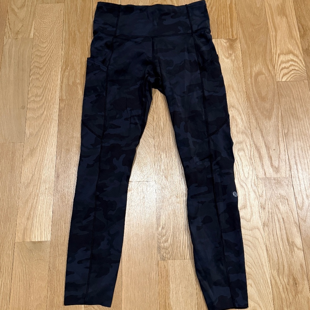 Lululemon Fast and Free Tight II 25" leggings in a camouflage